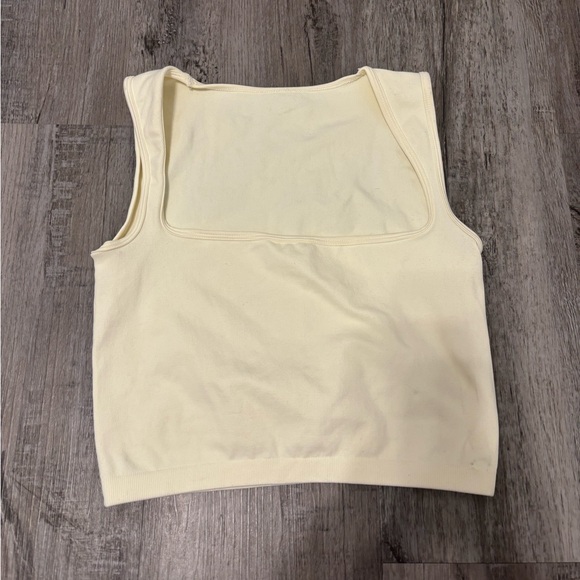 Amazon Tops - Cream Square Neck Women's Tank Top